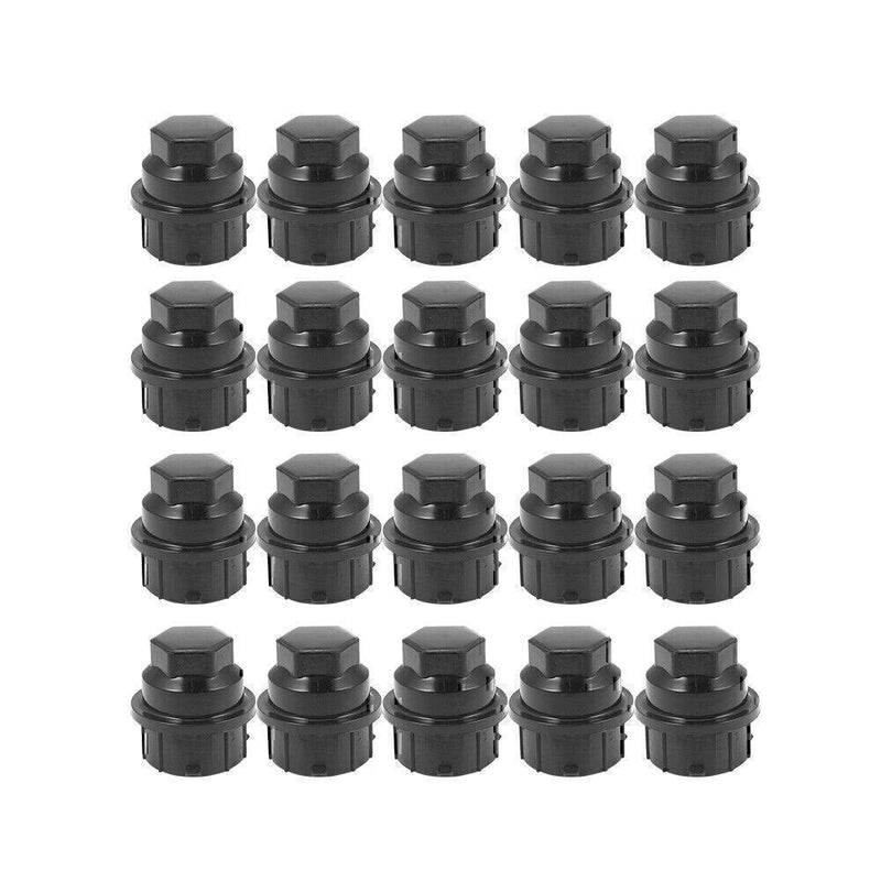 DURAFORCE -20 Pack Black Lug Nut Caps Compatible/Replacement fits Chevy/GM 9593028 9593228