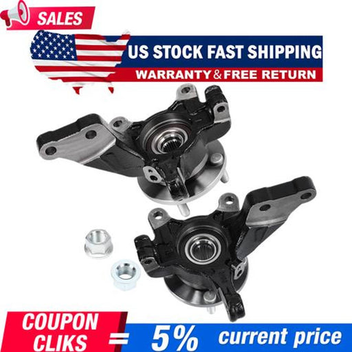 DURAFORCE Pair Front L +R Wheel Bearing Hub Knuckle Assembly for 2013-19 Nissan Versa 1.6L