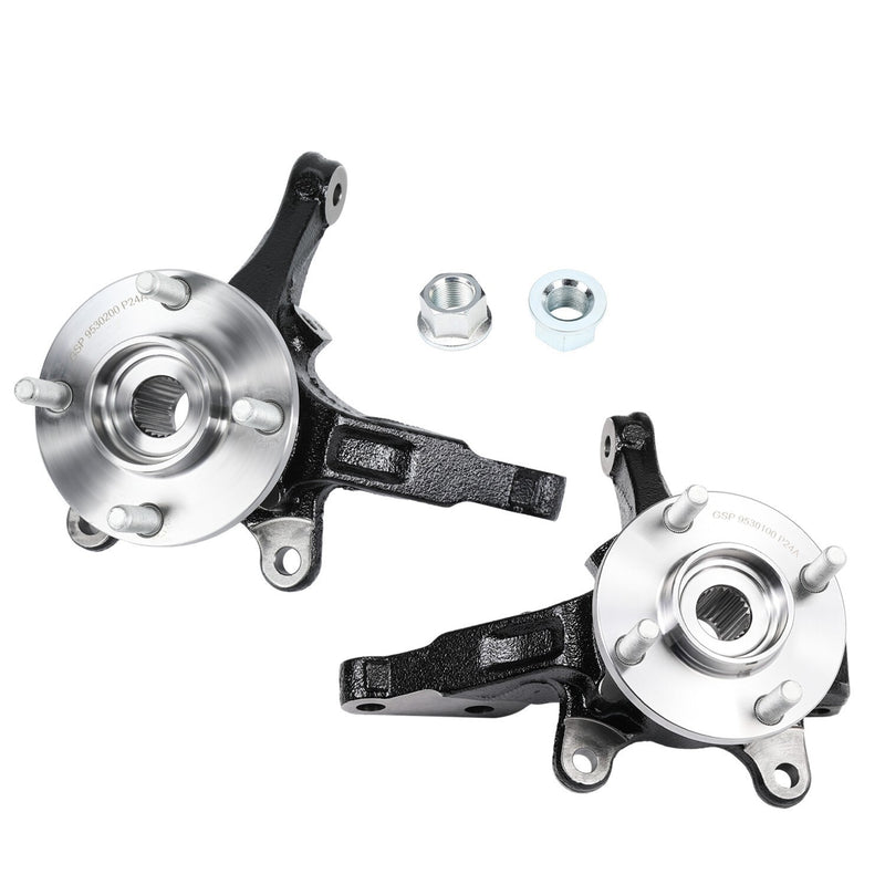 DURAFORCE Pair Front L +R Wheel Bearing Hub Knuckle Assembly for 2013-19 Nissan Versa 1.6L