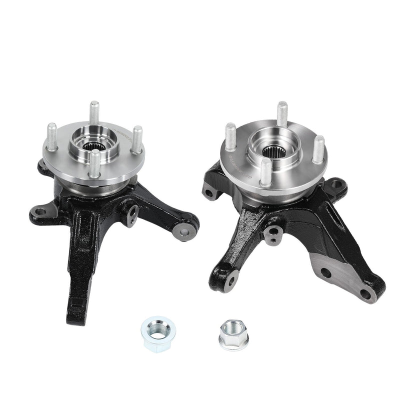 DURAFORCE Pair Front L +R Wheel Bearing Hub Knuckle Assembly for 2013-19 Nissan Versa 1.6L