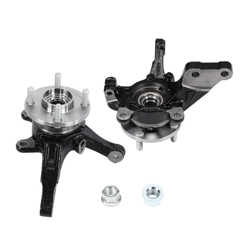 DURAFORCE Pair Front L +R Wheel Bearing Hub Knuckle Assembly for 2013-19 Nissan Versa 1.6L