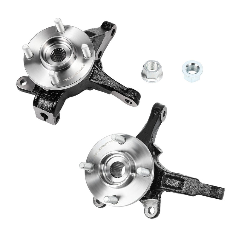 DURAFORCE Pair Front L +R Wheel Bearing Hub Knuckle Assembly for 2013-19 Nissan Versa 1.6L