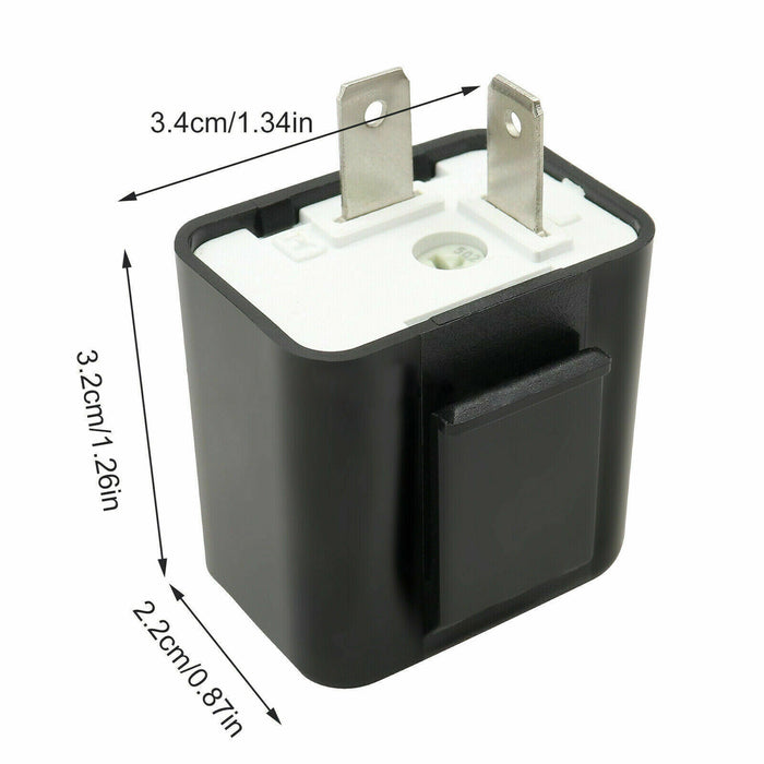 DURAFORCE 2pcs Adjustable LED Flasher Relay Turn signal Blinker Light for Motorcycle 2Pin