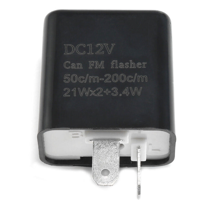 DURAFORCE 2pcs Adjustable LED Flasher Relay Turn signal Blinker Light for Motorcycle 2Pin