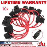 DURAFORCE Inline Fuse Holder to Accept 12V 30A Small Blade Fuses Splash Proof Car 18AWG*