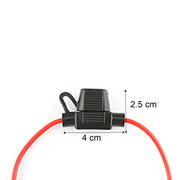 DURAFORCE Inline Fuse Holder to Accept 12V 30A Small Blade Fuses Splash Proof Car 18AWG*