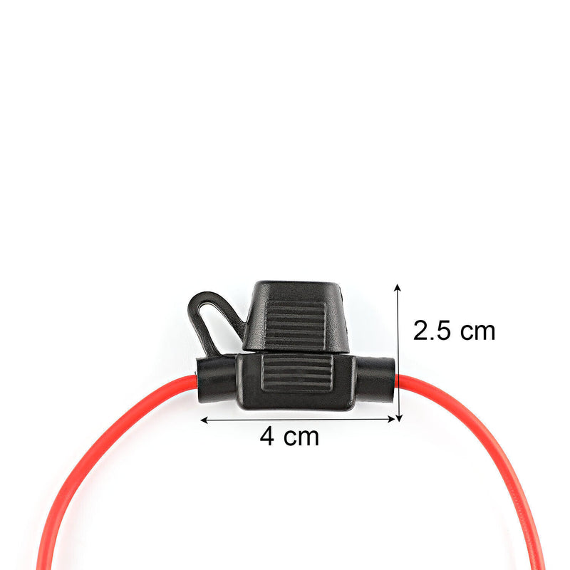 DURAFORCE Inline Fuse Holder to Accept 12V 30A Small Blade Fuses Splash Proof Car 18AWG*