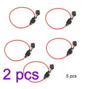 DURAFORCE Inline Fuse Holder to Accept 12V 30A Small Blade Fuses Splash Proof Car 18AWG*