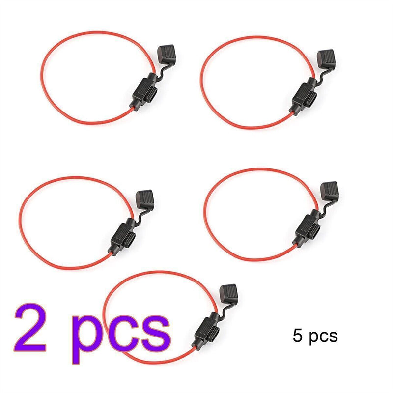 DURAFORCE Inline Fuse Holder to Accept 12V 30A Small Blade Fuses Splash Proof Car 18AWG*
