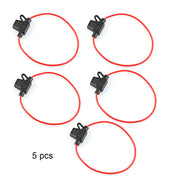 DURAFORCE Inline Fuse Holder to Accept 12V 30A Small Blade Fuses Splash Proof Car 18AWG*