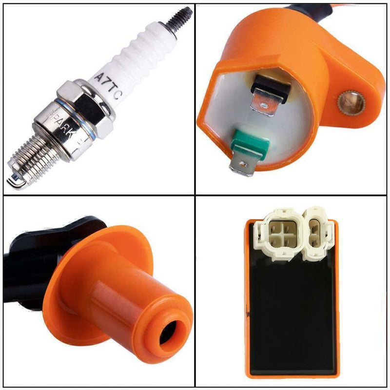 DURAFORCE For GY6 50cc -150cc ATV SCOOTER MOPED RACING AC CDI BOX IGNITION COIL SPARK PLU!