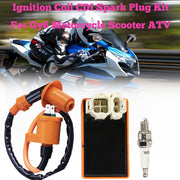 DURAFORCE For GY6 50cc -150cc ATV SCOOTER MOPED RACING AC CDI BOX IGNITION COIL SPARK PLU!