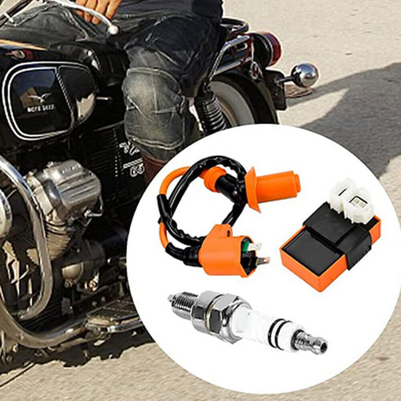 DURAFORCE For GY6 50cc -150cc ATV SCOOTER MOPED RACING AC CDI BOX IGNITION COIL SPARK PLU!