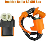 DURAFORCE For GY6 50cc -150cc ATV SCOOTER MOPED RACING AC CDI BOX IGNITION COIL SPARK PLU!