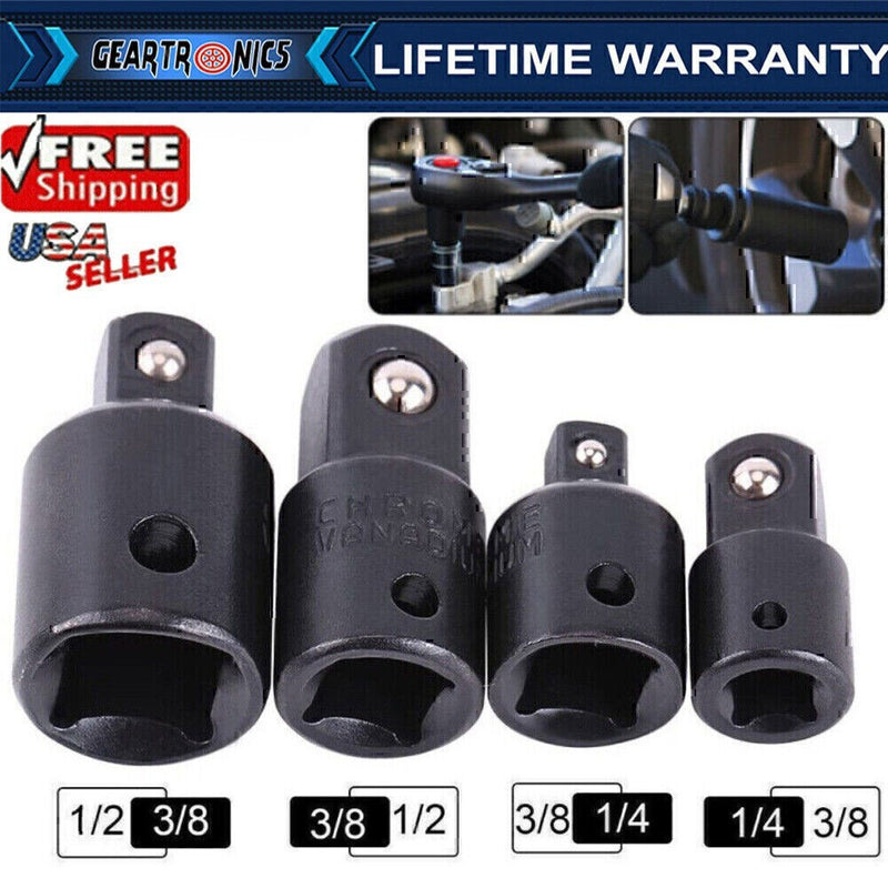DURAFORCE 3/8" to 1/4" 1/2 inch Drive Ratchet SOCKET ADAPTER REDUCER Air Impact 4PCS!
