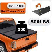 DURAFORCE 4.5FT Hard Tri-Fold for 2022-2023 2024 Ford Maverick Tonneau Cover Truck Bed US/