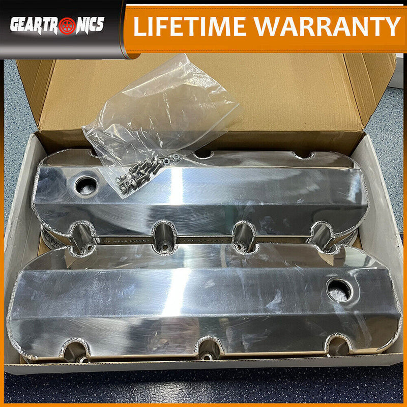 DURAFORCE Aluminum Fabricated Valve Cover for Big Block Chevy BBC 396 454 w/ Breather Hole