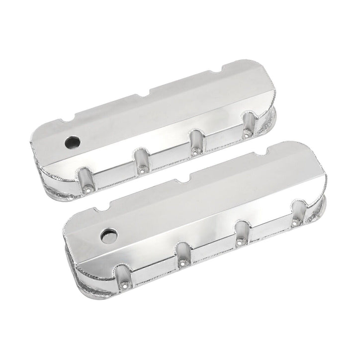 DURAFORCE Aluminum Fabricated Valve Cover for Big Block Chevy BBC 396 454 w/ Breather Hole