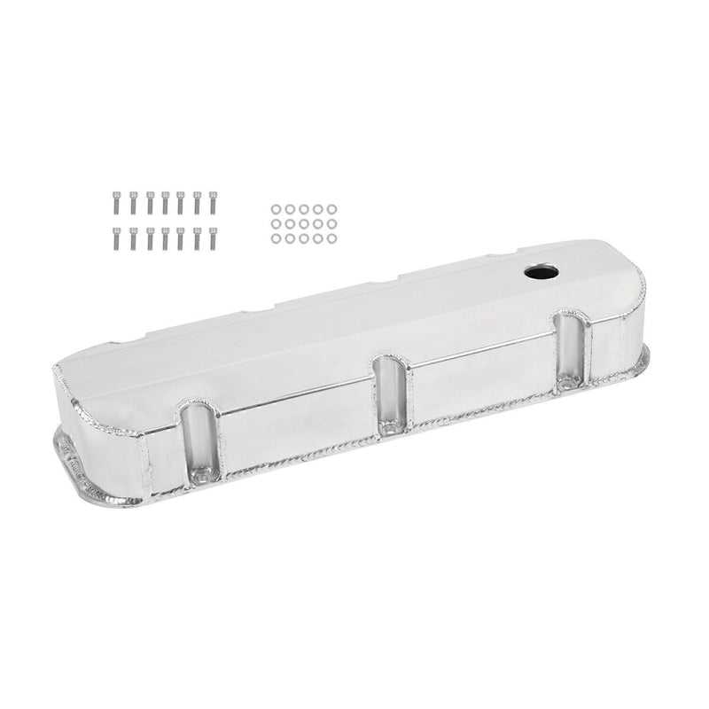 DURAFORCE Aluminum Fabricated Valve Cover for Big Block Chevy BBC 396 454 w/ Breather Hole