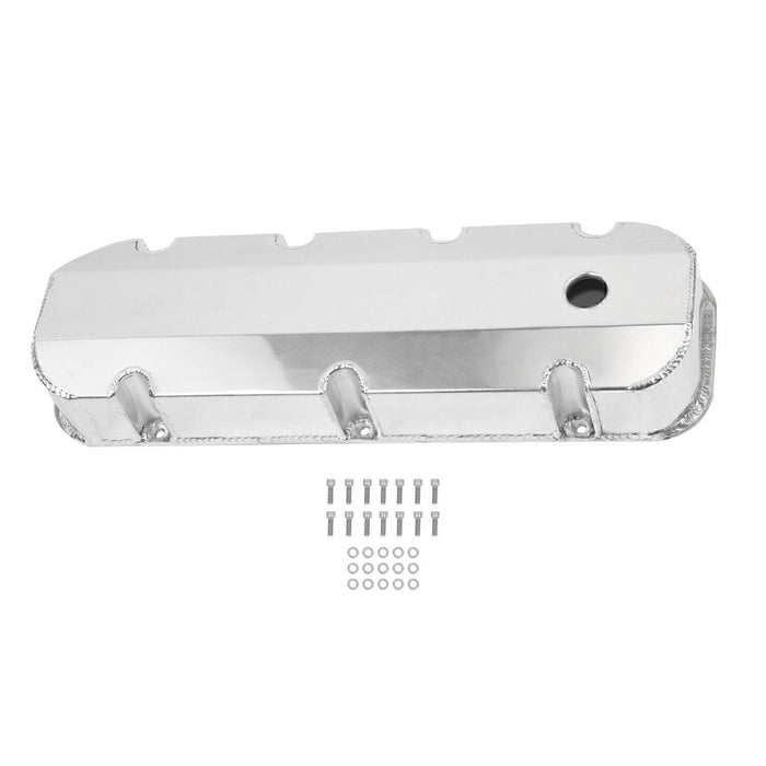DURAFORCE Aluminum Fabricated Valve Cover for Big Block Chevy BBC 396 454 w/ Breather Hole