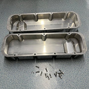 DURAFORCE Aluminum Fabricated Valve Cover for Big Block Chevy BBC 396 454 w/ Breather Hole