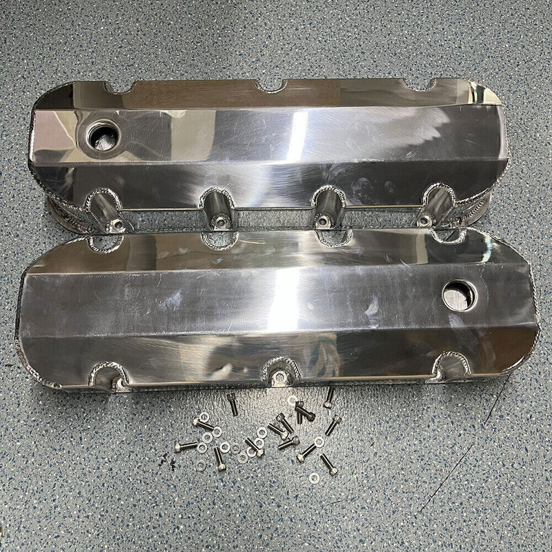DURAFORCE Aluminum Fabricated Valve Cover for Big Block Chevy BBC 396 454 w/ Breather Hole