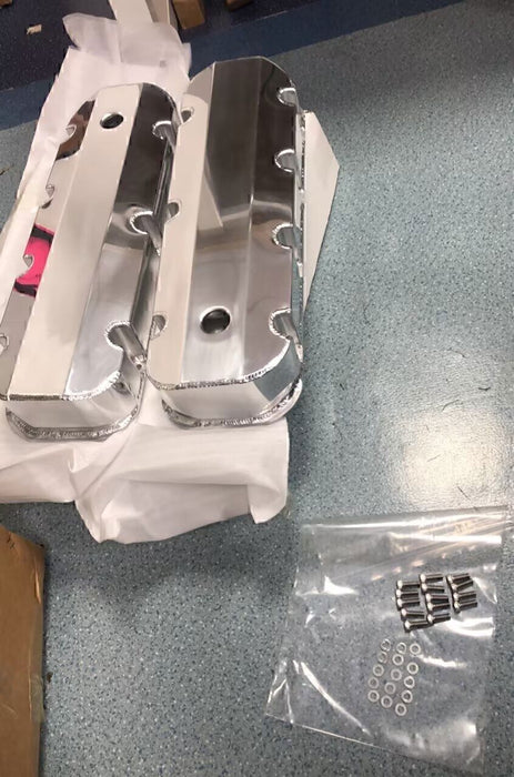 DURAFORCE Aluminum Fabricated Valve Cover for Big Block Chevy BBC 396 454 w/ Breather Hole