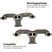 DURAFORCE Smoothie Rams Horn Exhaust Manifolds Small Block For Chevy SBC 283 305 327 /350