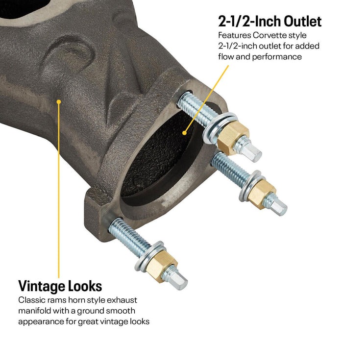 DURAFORCE Smoothie Rams Horn Exhaust Manifolds Small Block For Chevy SBC 283 305 327 /350