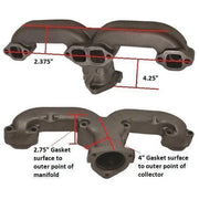 DURAFORCE Smoothie Rams Horn Exhaust Manifolds Small Block For Chevy SBC 283 305 327 /350