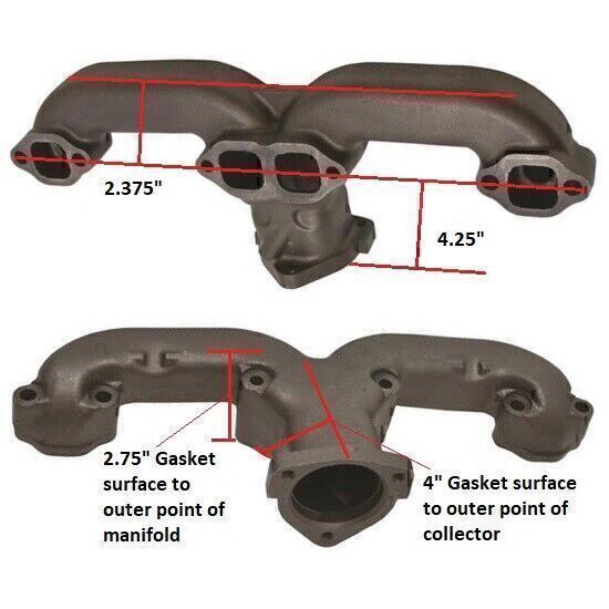 DURAFORCE Smoothie Rams Horn Exhaust Manifolds Small Block For Chevy SBC 283 305 327 /350