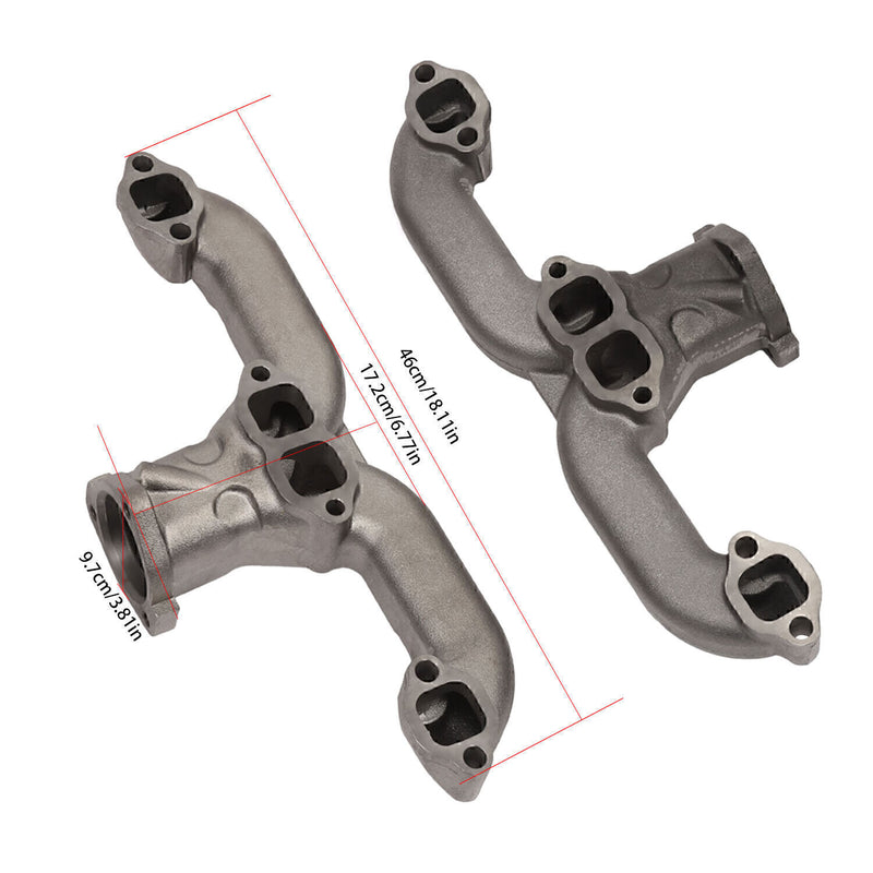 DURAFORCE Smoothie Rams Horn Exhaust Manifolds Small Block For Chevy SBC 283 305 327 /350