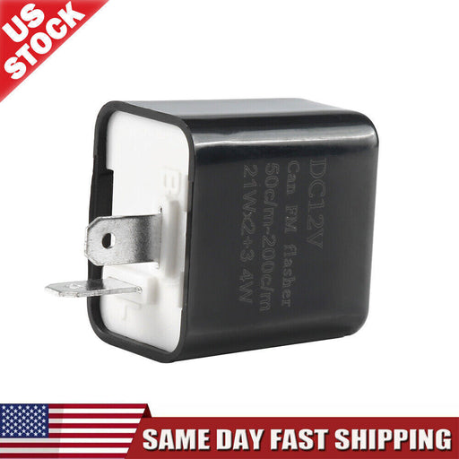 DURAFORCE 2-Pin Adjustable LED Flasher Relay Turn Signal Blinker Light 12 V for Motorcycle