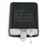 DURAFORCE 2-Pin Adjustable LED Flasher Relay Turn Signal Blinker Light 12 V for Motorcycle