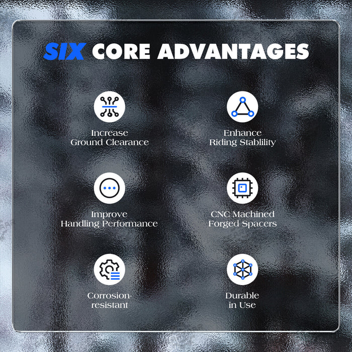 DURAFORCE 1" Front Leveling Spacer Lift Kit FOR 05-21 4Runner & Tacoma 4WD 2WD BLACK Sjcsm