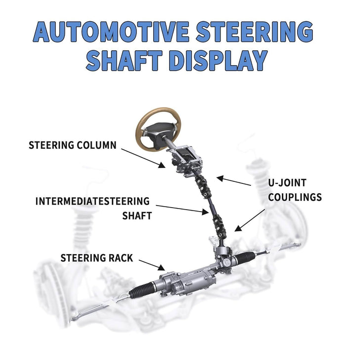 DURAFORCE 3/4" DD x 3/4" DD Double Steering Universal U Joint Shaft Coupler Black U-Joint