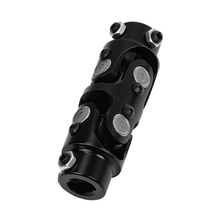 DURAFORCE 3/4" DD x 3/4" DD Double Steering Universal U Joint Shaft Coupler Black U-Joint