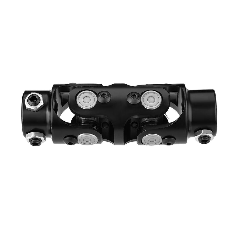 DURAFORCE 3/4" DD x 3/4" DD Double Steering Universal U Joint Shaft Coupler Black U-Joint