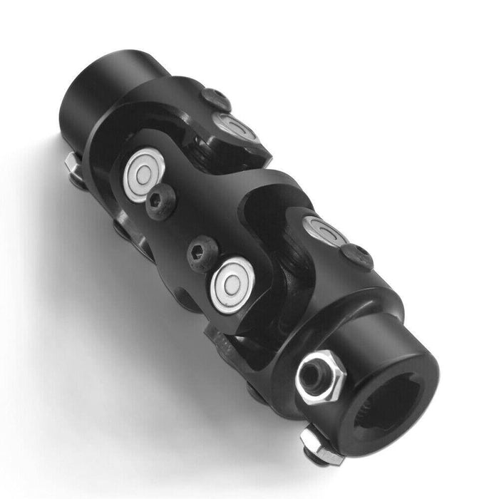 DURAFORCE 3/4" DD x 3/4" DD Double Steering Universal U Joint Shaft Coupler Black U-Joint