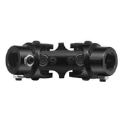 DURAFORCE 3/4" DD x 3/4" DD Double Steering Universal U Joint Shaft Coupler Black U-Joint