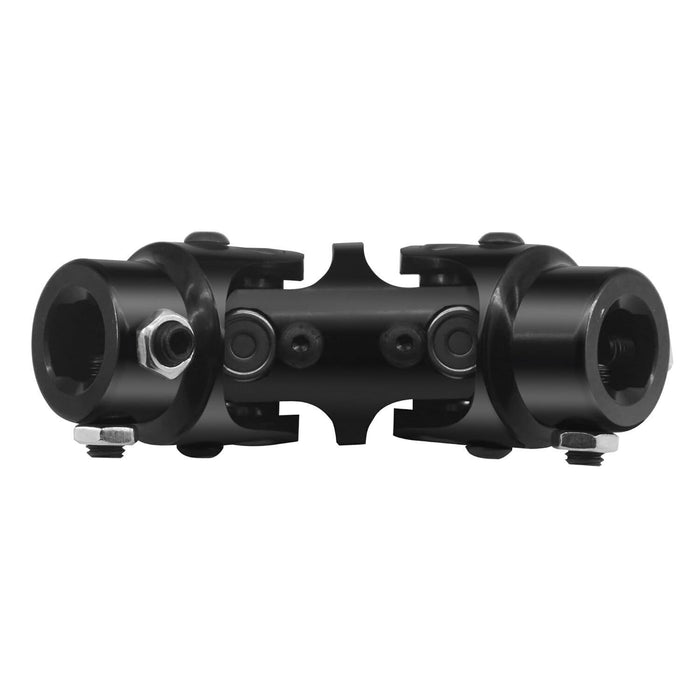 DURAFORCE 3/4" DD x 3/4" DD Double Steering Universal U Joint Shaft Coupler Black U-Joint