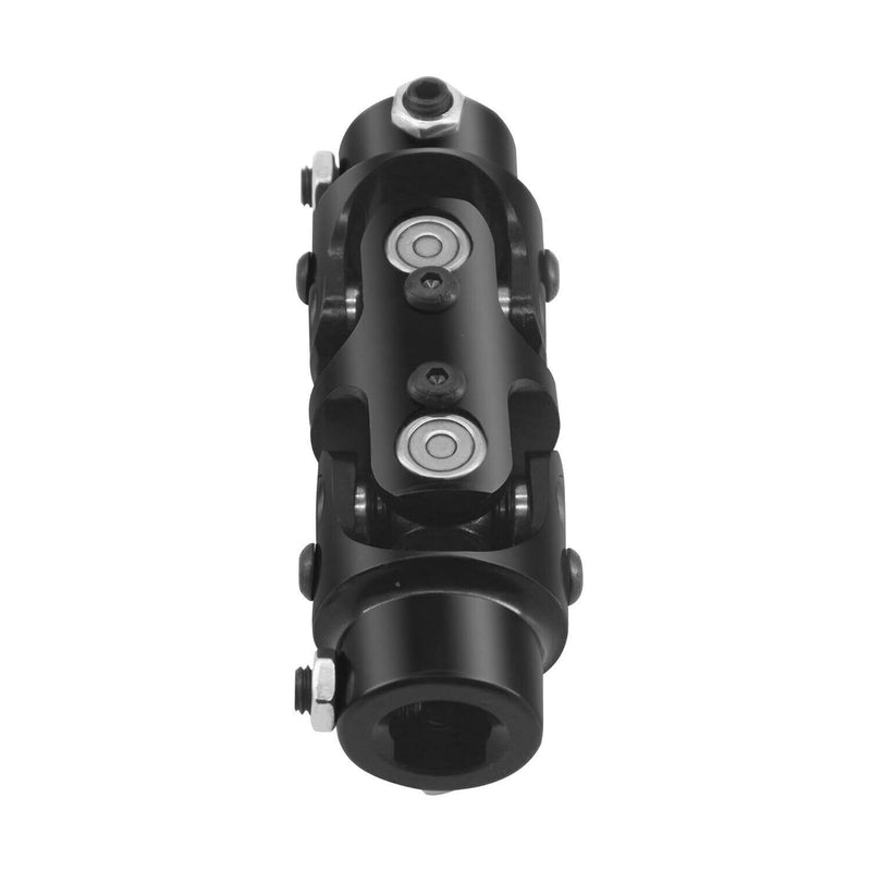 DURAFORCE 3/4" DD x 3/4" DD Double Steering Universal U Joint Shaft Coupler Black U-Joint
