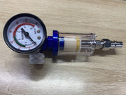DURAFORCE 1/4" Spray Gun & In-Line Water Trap Filter Tool Air Pressure Regulator Gauge