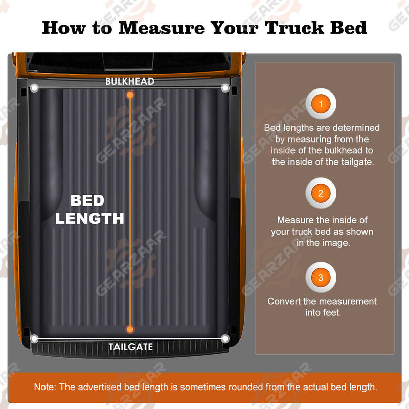 DURAFORCE 5FT Hard Tri-Fold Fit 2017-2024 Honda Ridgeline Folding Tonneau Cover Truck Bed.