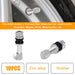 DURAFORCE 10pc Stainless Steel Wheel Tire Valve Stems Hight Pressure Bolt in w/ Caps