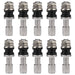 DURAFORCE 10pc Stainless Steel Wheel Tire Valve Stems Hight Pressure Bolt in w/ Caps