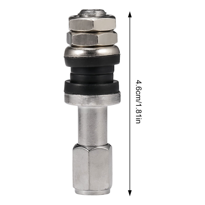 DURAFORCE 10pc Stainless Steel Wheel Tire Valve Stems Hight Pressure Bolt in w/ Caps