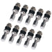 DURAFORCE 10pc Stainless Steel Wheel Tire Valve Stems Hight Pressure Bolt in w/ Caps