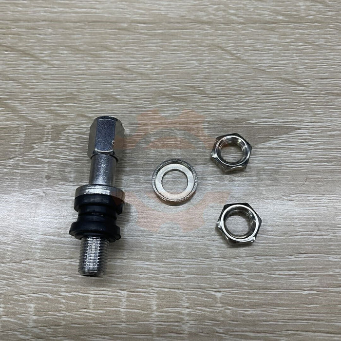 DURAFORCE 10pc Stainless Steel Wheel Tire Valve Stems Hight Pressure Bolt in w/ Caps