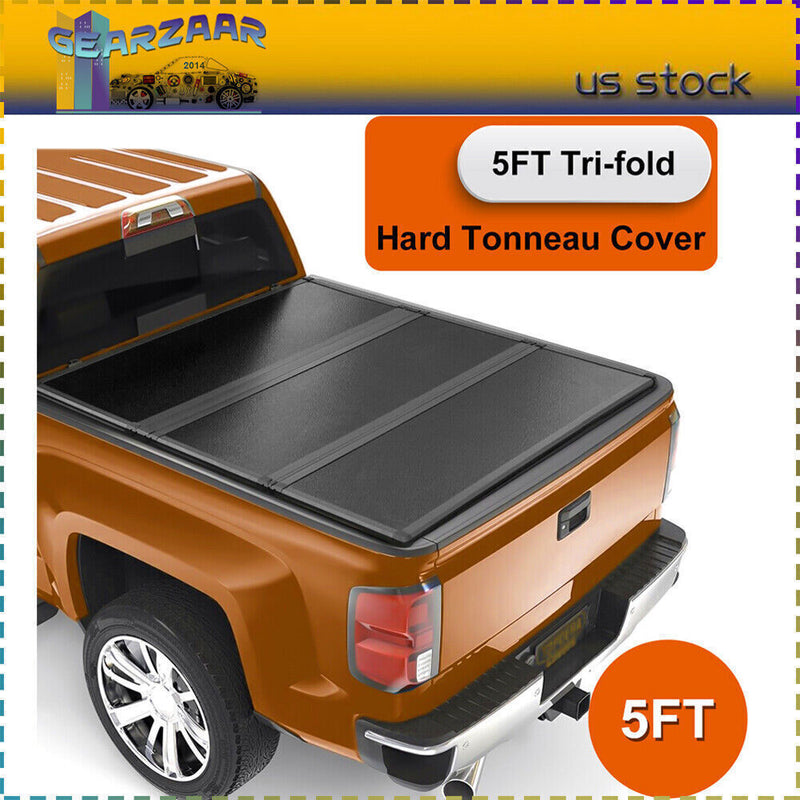 DURAFORCE Hard Truck Tonneau Cover For 2019 - 2023 2024 Ford Ranger 5FT Short Bed TRI-Fold